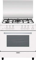 Fornello a Gas 5 Bruciatori con Forno 80x50 cm Bianco