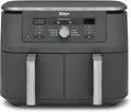 Friggitrice ad Aria Ninja MAX Duo, Senza Olio, 9,5 L, 6 Funzioni, Cestelli Lavabili, Grigio Antracite