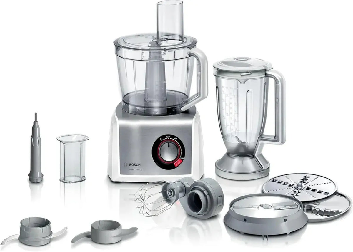 Robot da Cucina Bosch 1250 W con 45 Funzioni, Ciotola XXL 3.9L, Frullatore 1.5L, Accessori Inclusi