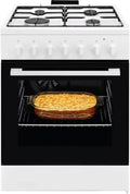 Cucina a Gas 4 Fuochi con Forno Elettrico 60x60 cm Bianco