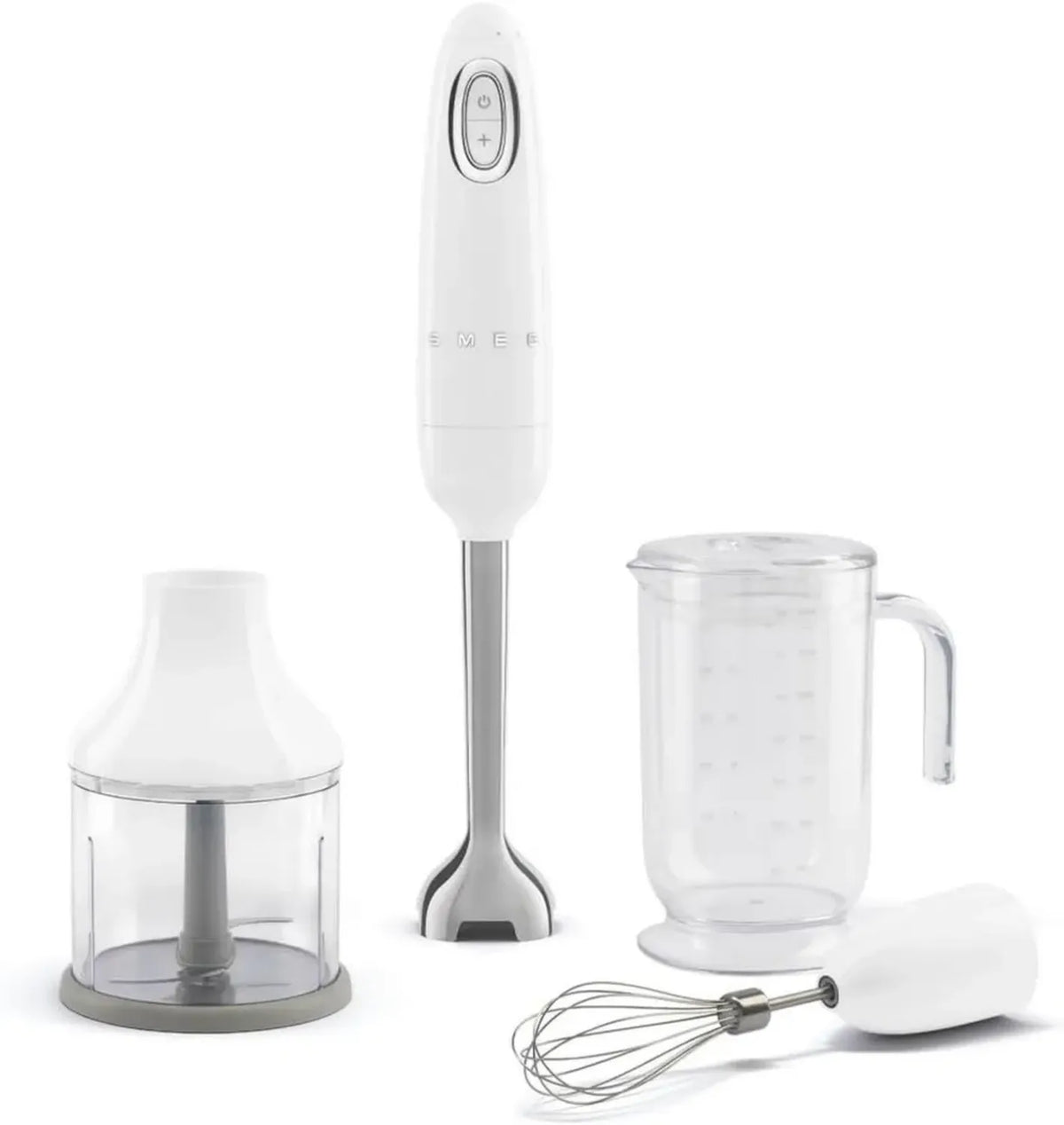 Frullatore a Immersione Smeg 700W Turbo, Sistema Flowblend, Bianco