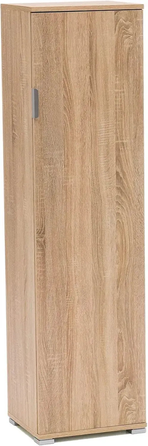 Armadietto in Legno Rovere Sonoma per Scope, Già Montato, 151x33x40 cm