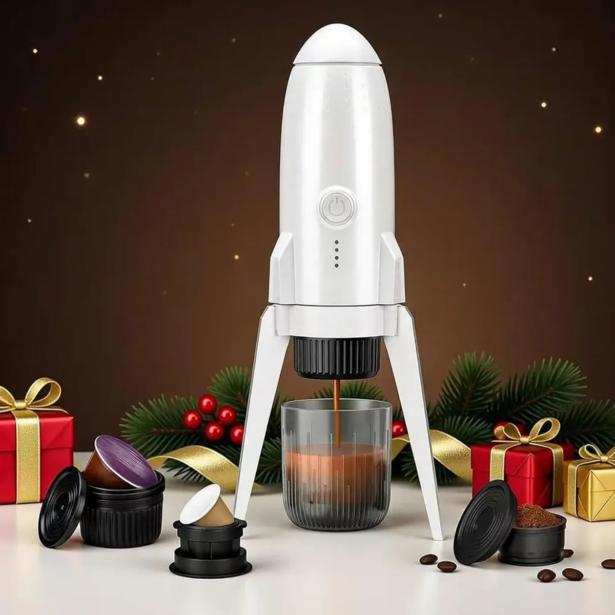 Macchina da Caffè Espresso Portatile 3 in 1 Elettrica, 19 Bar per Viaggi e Campeggio
