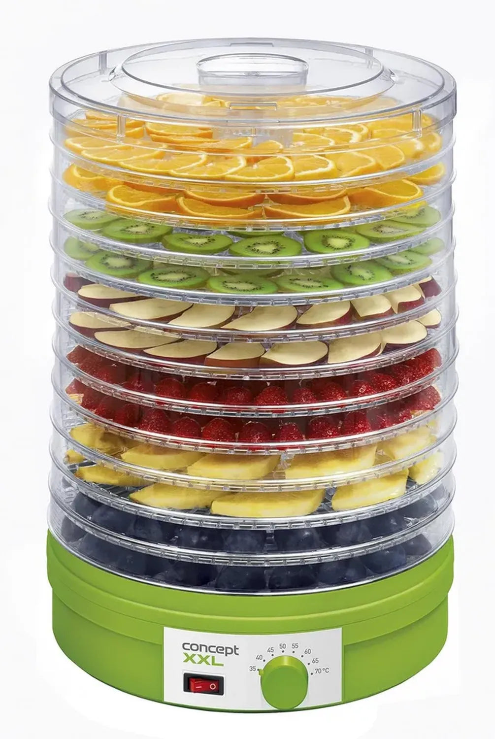 Essiccatore Frutta Verde 12 Scomparti, 240V, 245W, Silenzioso 46dB