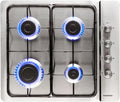 Piano Cottura a Gas PremierTech 60cm, 4 Fuochi, Incasso Acciaio Inox, Compatibile Metano e GPL