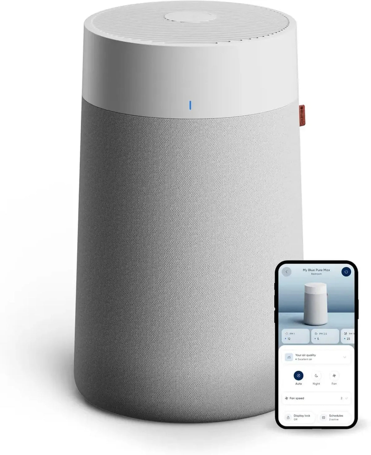 Purificatore d'aria intelligente Blueair 3350i Max per ambienti grandi, tecnologia silenziosa HEPASilent, elimina allergeni, polvere e fumo