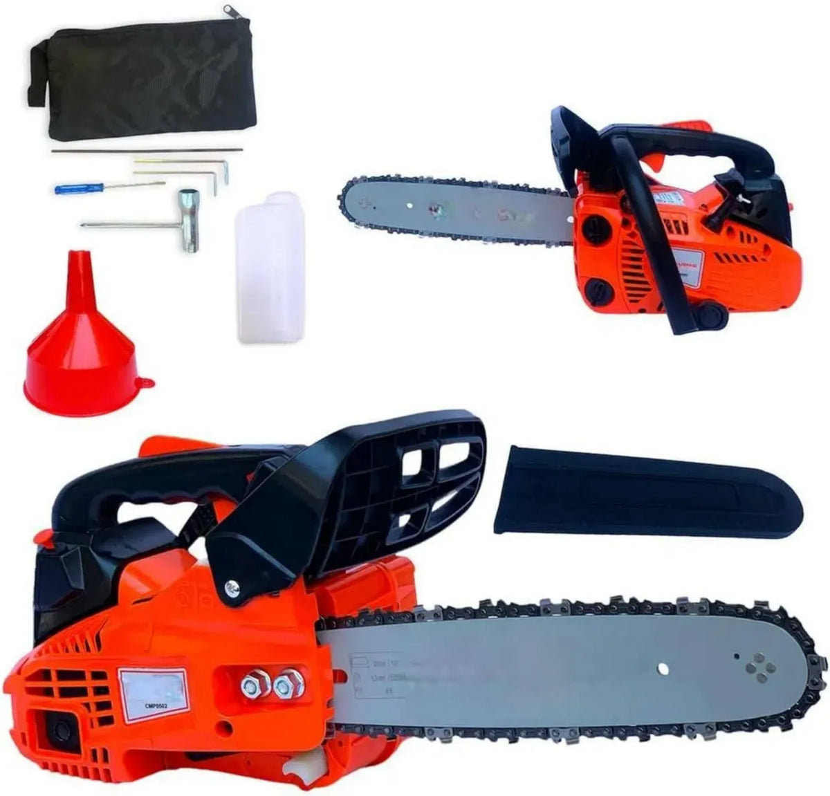 Motosega a scoppio 25cc per potatura con lama da 30 cm, ideale per taglio legna, 2 tempi, kit montaggio e copricatena inclusi