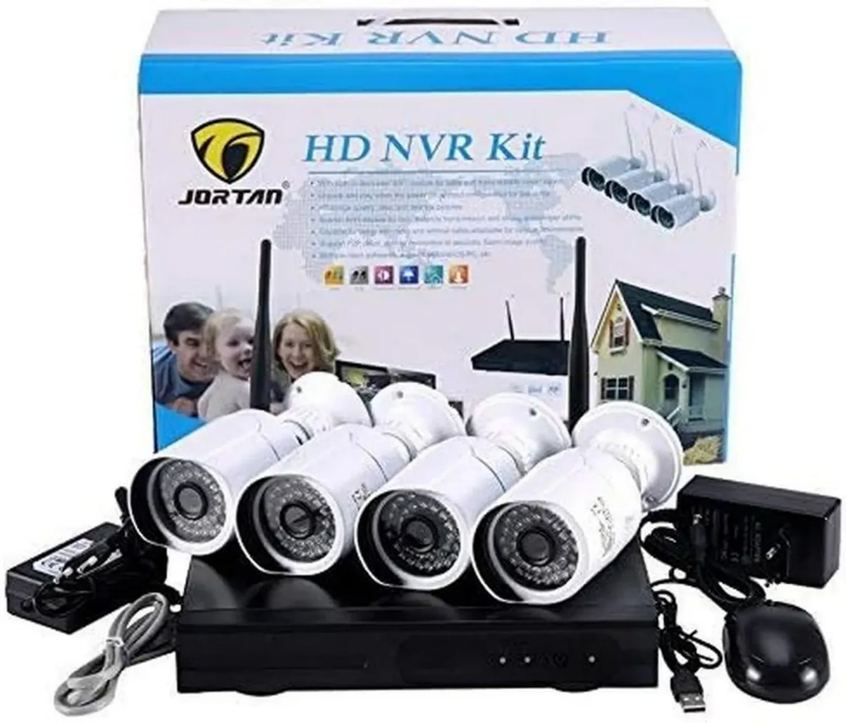 Sistema di Videosorveglianza WiFi HD 4 Canali con 4 Telecamere AHD 1.3 MP