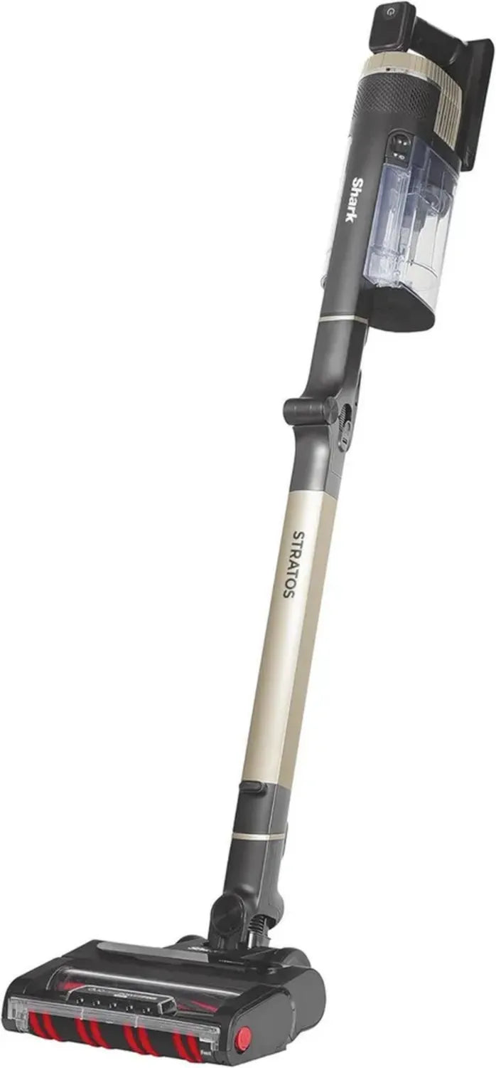 Aspirapolvere Shark Stratos Senza Fili, 60 Minuti di Autonomia, Senza Sacco, Tecnologia Antigroviglio CleanSense IQ, Ideale per Pavimenti e Tappeti, Filtro Anti-Allergeni, Colore Ottone/Carbone, Modello IZ400EUT