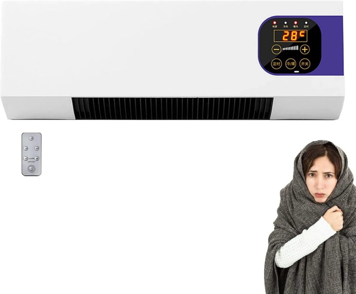 Condizionatore a Parete 2 in 1 Freddo-Caldo con Timer, Efficienza Energetica