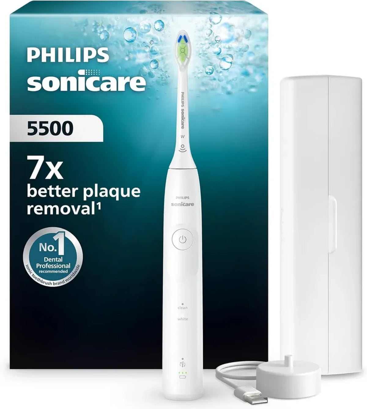 Spazzolino Sonico Philips Sonicare 5500 con Modalità Doppia e Avviso di Pressione
