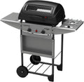 Barbecue a Gas con Pietra Lavica per Esterni, Nero e Argento