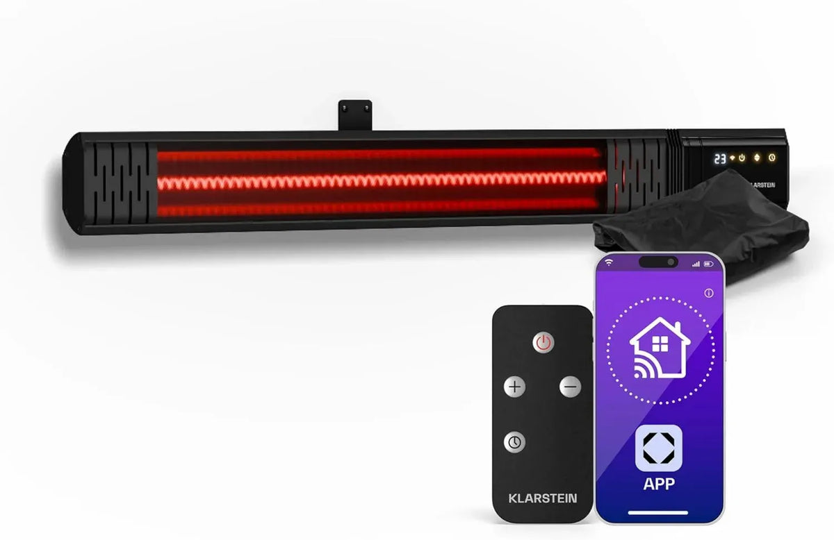 Klarstein Pannello Infrarossi 2000W con Controllo WiFi, Timer e Telecomando