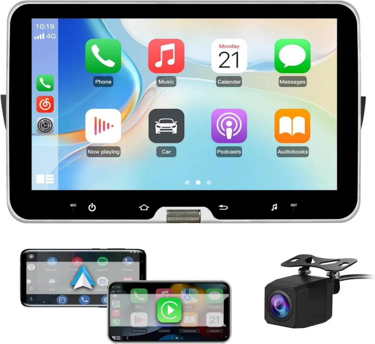 Autoradio Android 10.1' per Fiat 500 (2007-2015) con CarPlay, GPS e Bluetooth