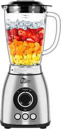 Frullatore da Tavolo Uten 2L, 1800W, 3 Programmi: Ice Crush, Smoothie, Pulse, 18 Velocità, Acciaio Inox