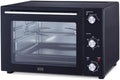 Forno Multifunzione 58L Nero con Grill Rotante 2000W e Timer, 5 Programmi di Cottura
