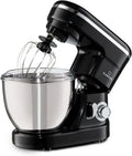 Klarstein Bella Mini - Impastatrice Planetaria 1200W, 6 Velocità, Mixer Acciaio Inox, Funzione Impulsi, Sistema Miscelazione Planetaria, 3 Attacchi, Colore Nero