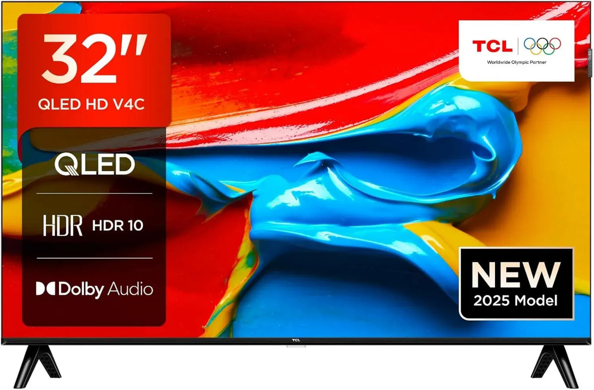TCL Smart TV 32'' HD QLED con Android e HDR, Compatibile con Google Cast