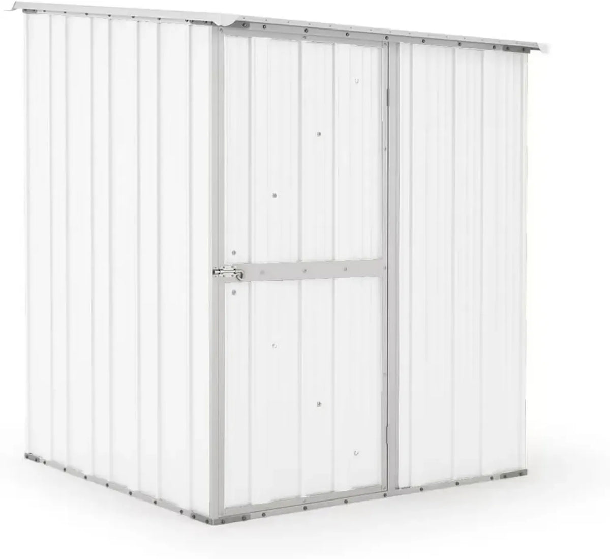 Capanno da Giardino in Acciaio Zincato 1.55 x 1.75 m x 2.02 m - 60 KG - 2.71 m², Bianco
