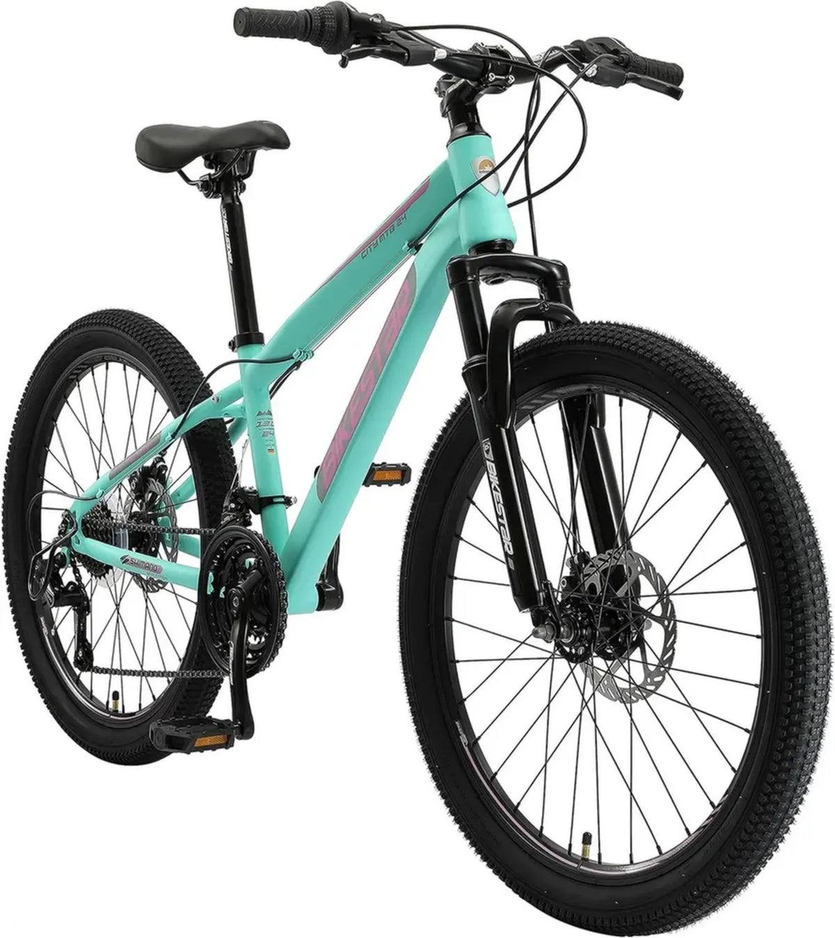 Bicicletta Mountain Bike 24' in Alluminio per Ragazzi 8-12 Anni con Shimano 21 Velocità