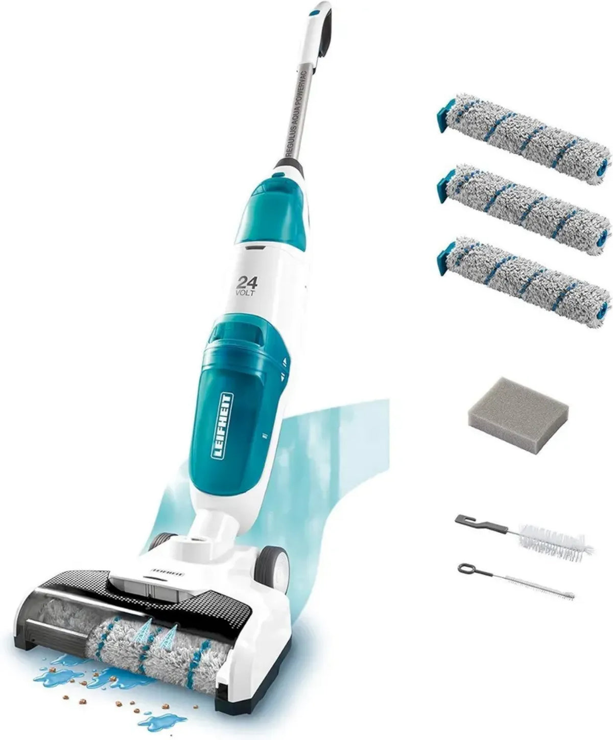 Leifheit Aspirapolvere Lavapavimenti Senza Fili 24 V con Accessori e Sistema Intelligente